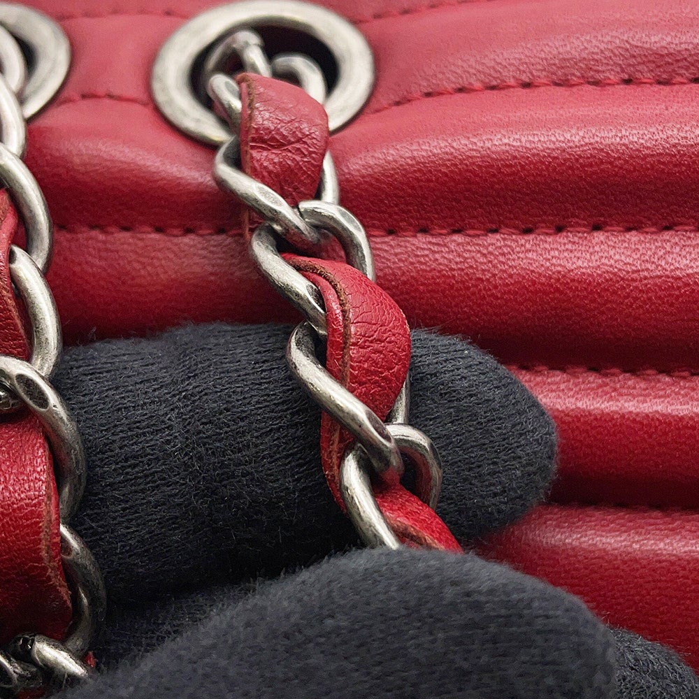 レア　CHANEL シャネル　チェーンショルダーバッグ　ココマーク　ラムスキン シャネル チェーンショルダーバッグ ココマーク スター ラムスキン