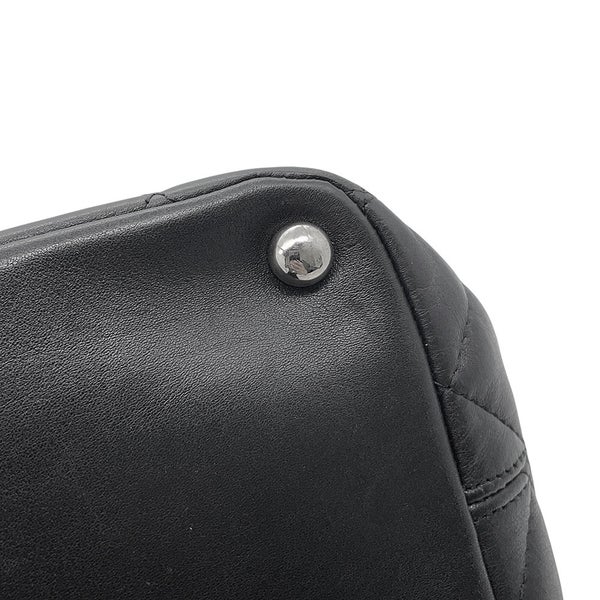 シャネル ハンドバッグ カンボンライン ココマーク ミディアムトート ラムスキン A25167 CHANEL バッグ 黒