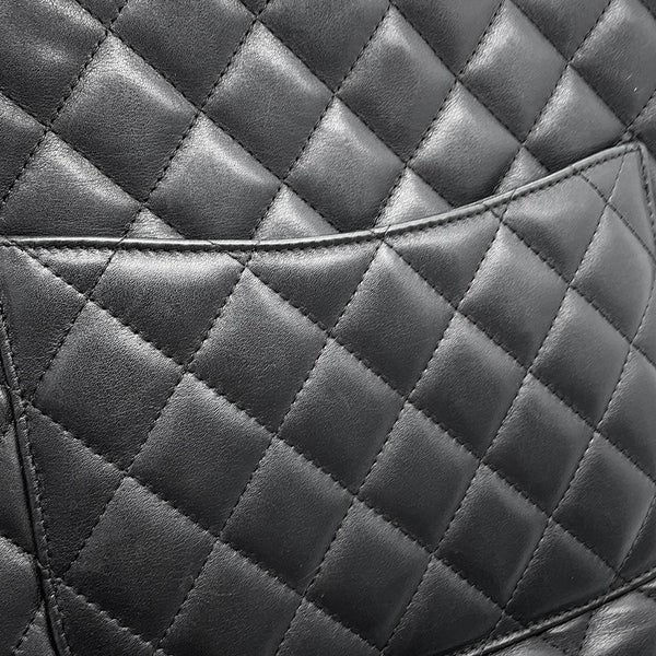 シャネル ハンドバッグ カンボンライン ココマーク ミディアムトート ラムスキン A25167 CHANEL バッグ 黒