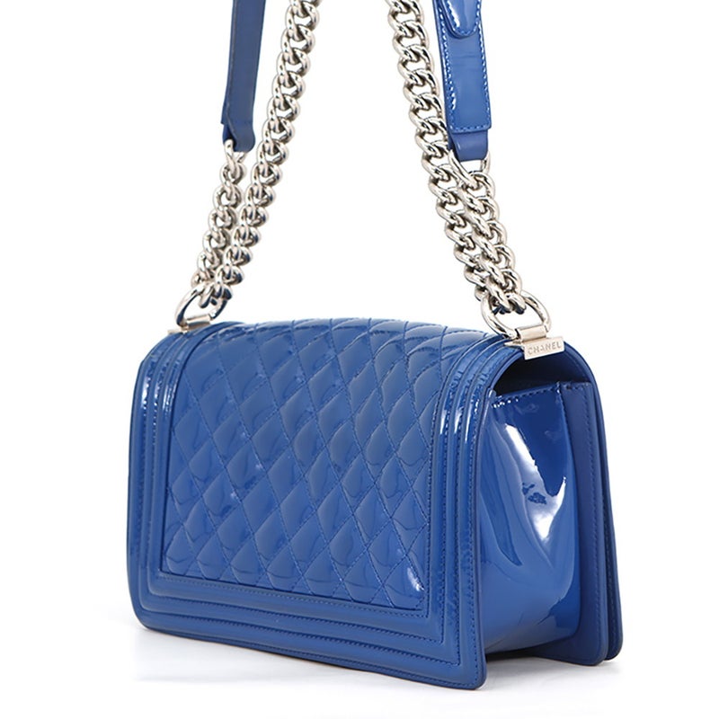 シャネル チェーンショルダーバッグ ボーイシャネル25 マトラッセ ココマーク パテント A67086CHANEL バッグ