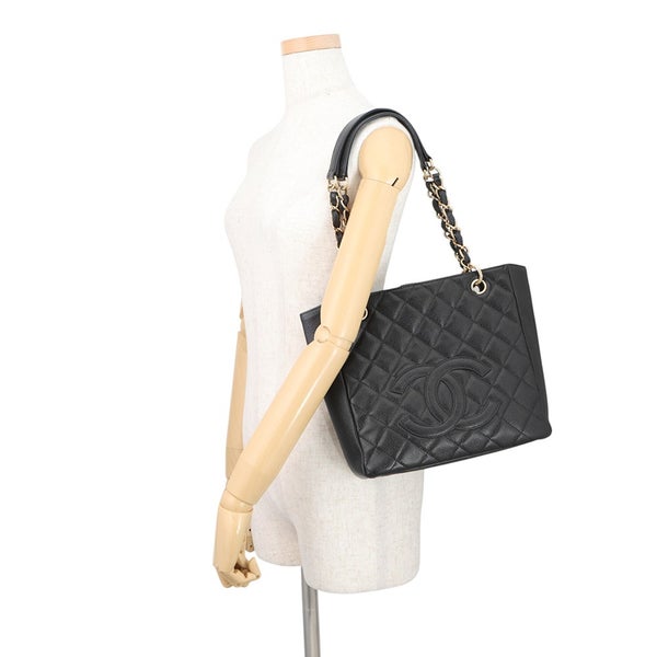 シャネル トートバッグ マトラッセ ココマーク PST A50994 CHANEL 黒