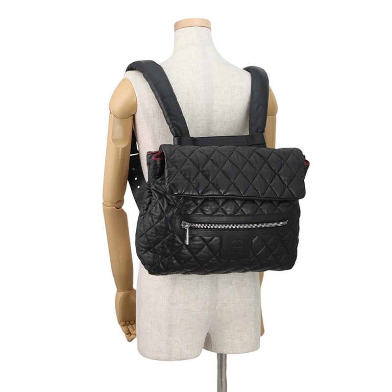 シャネル リュック ココマーク マトラッセ コココクーン バックパック レザー A47094 CHANEL バッグ 黒
