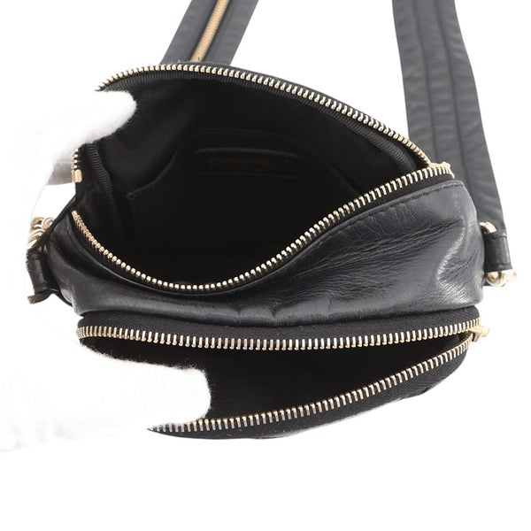 シャネル ショルダーバッグ ココマーク レザー CHANEL ミニバッグ 黒