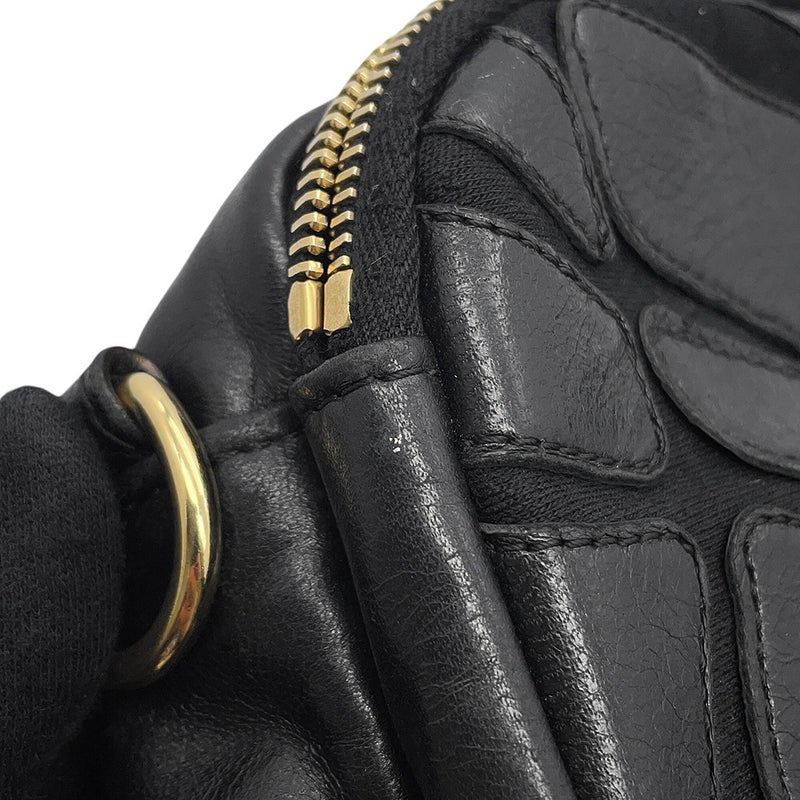 シャネル ショルダーバッグ ココマーク レザー CHANEL ミニバッグ 黒