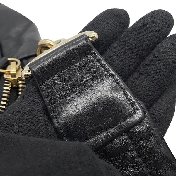 シャネル ショルダーバッグ ココマーク レザー CHANEL ミニバッグ 黒