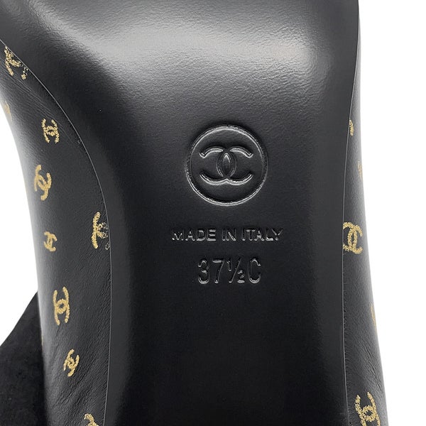 シャネル パンプス ココマーク バレエシューズ ラムスキン/パテント レディースサイズ37 1/2 G45127 CHANEL 靴 黒