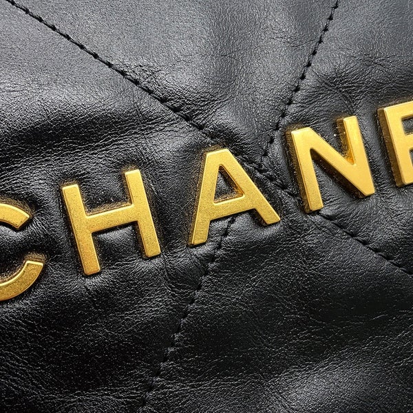 シャネル ハンドバッグ シャネル22 ミディアム シャイニーカーフスキン AS3261 CHANEL バッグ ショルダーバッグ 黒