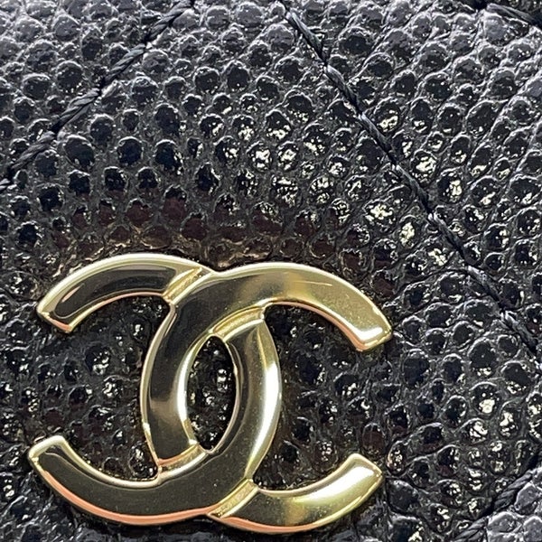 シャネル コインケース マトラッセ ココマーク  キャビアスキン AP3594 CHANEL 財布 黒