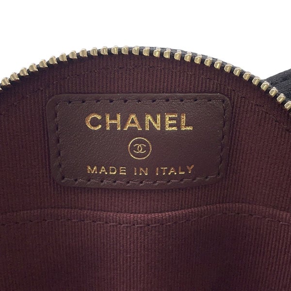 シャネル コインケース マトラッセ ココマーク  キャビアスキン AP3594 CHANEL 財布 黒
