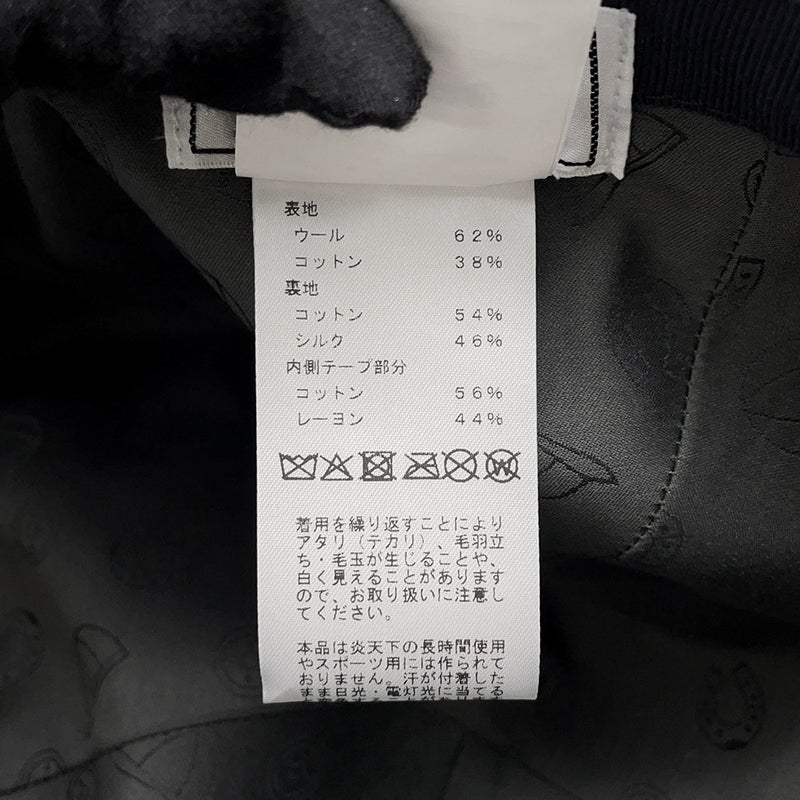 エルメス キャップ マイルス ジャンプ コットン ビスコース サイズ60 HERMES 帽子 黒 メンズ