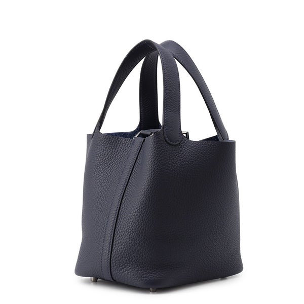 エルメス ハンドバッグ ピコタンロックPM ブルーニュイ/シルバー金具 トリヨンクレマンス K刻印 HERMES