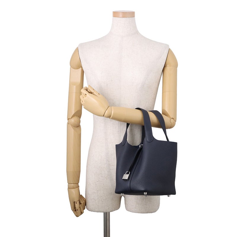 エルメス ハンドバッグ ピコタンロックPM ブルーニュイ/シルバー金具 トリヨンクレマンス K刻印 HERMES