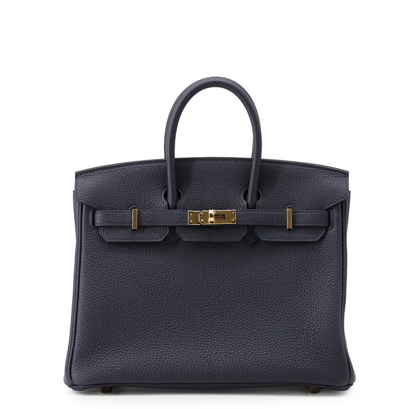 エルメス バーキン25 ブルーニュイ/ゴールド金具 トゴ Y刻印 HERMES ハンドバッグ