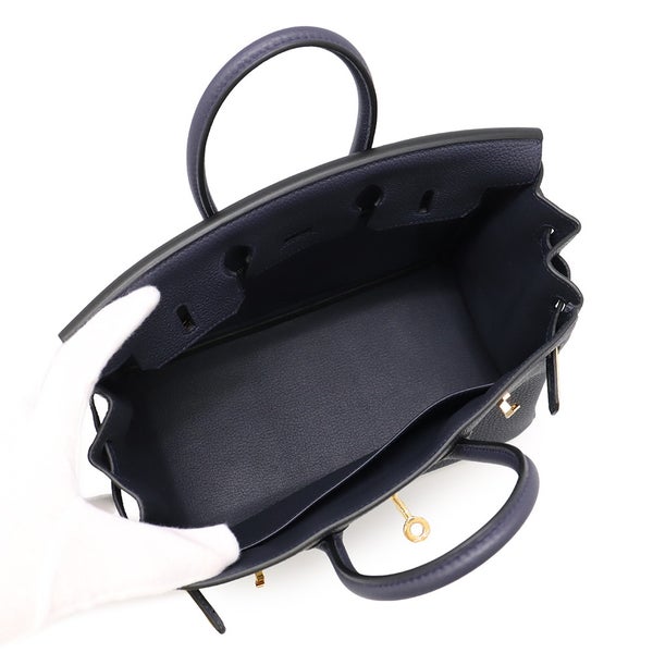 エルメス バーキン25 ブルーニュイ/ゴールド金具 トゴ Y刻印 HERMES ハンドバッグ