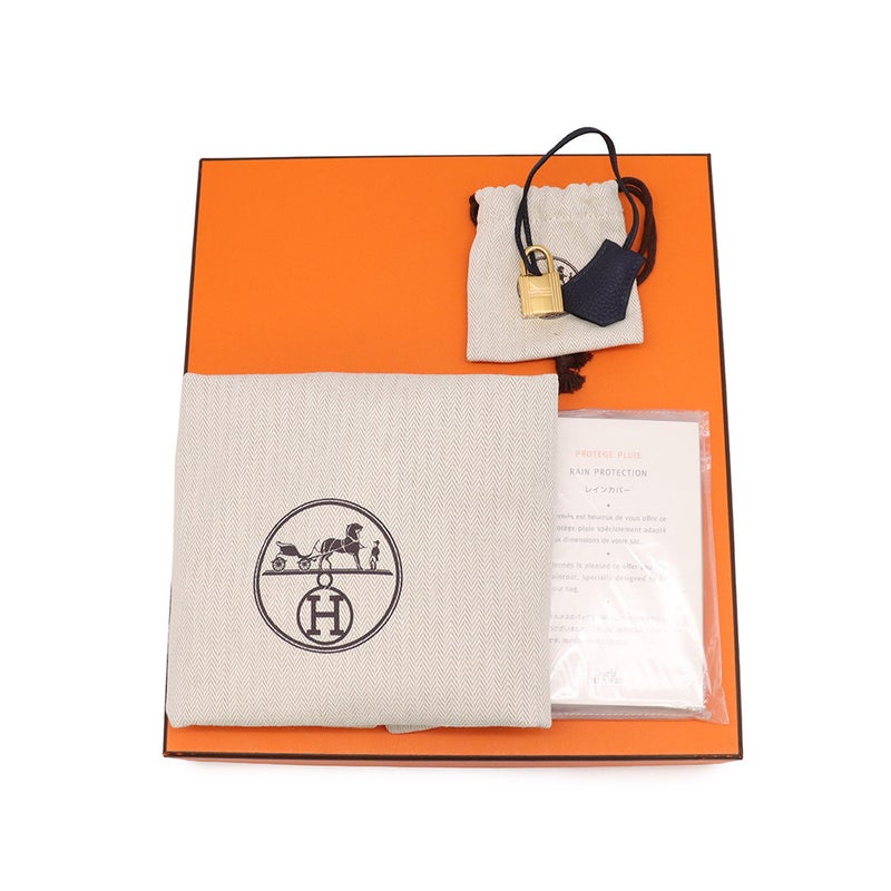 エルメス バーキン25 ブルーニュイ/ゴールド金具 トゴ Y刻印 HERMES ハンドバッグ
