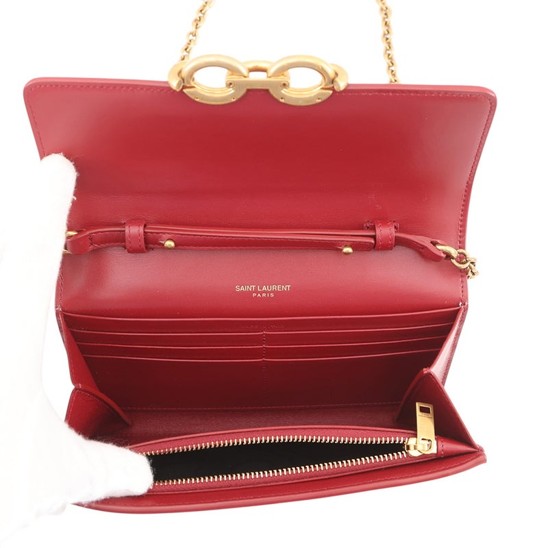 サンローランパリ チェーンショルダーウォレット ル・マイヨン  カーフスキン 696608 SAINT LAURENT PARIS 財布