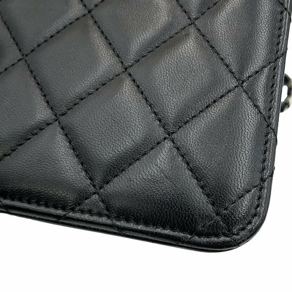 シャネル チェーンウォレット クラシック マトラッセ ココマーク ラムスキン AP0250 CHANEL 財布 黒
