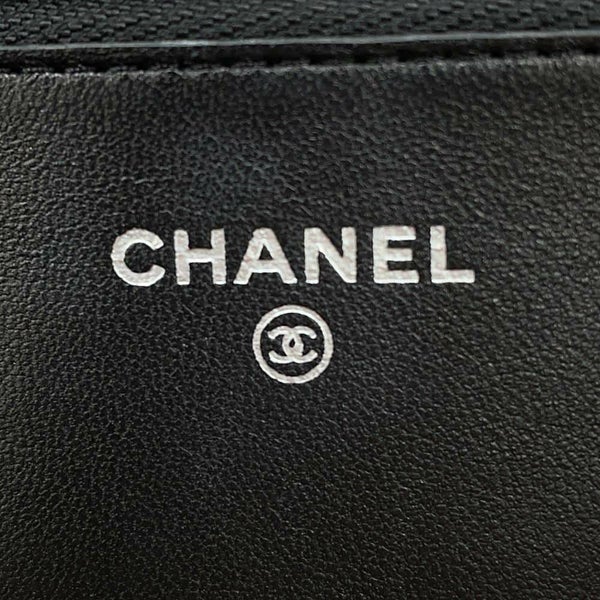 シャネル チェーンウォレット クラシック マトラッセ ココマーク ラムスキン AP0250 CHANEL 財布 黒