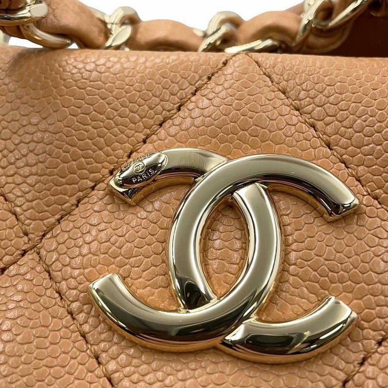 シャネル チェーントートバッグ マトラッセ ココマーク キャビアスキン AS3818 CHANEL