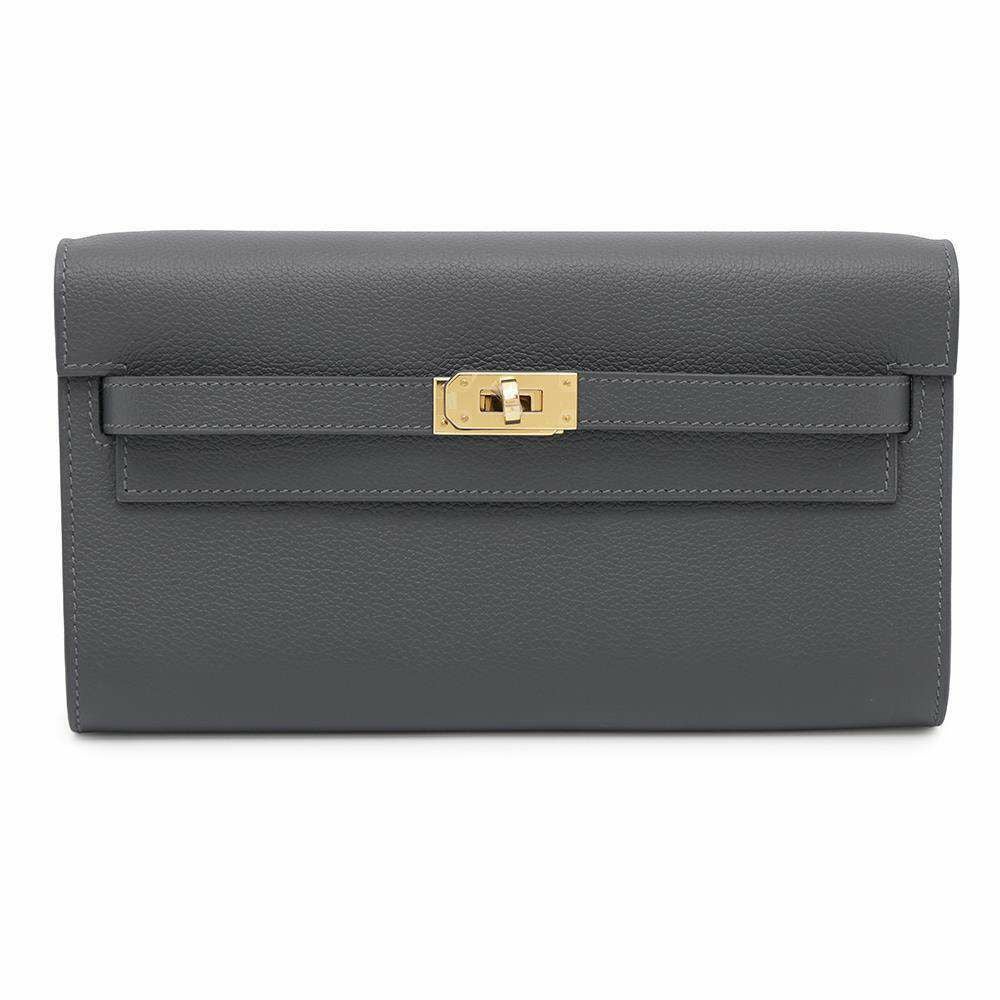 HERMES エルメス　ケリーウォレット エルメス HERMES ケリーウォレット ロング A刻 エトゥープ SV金具