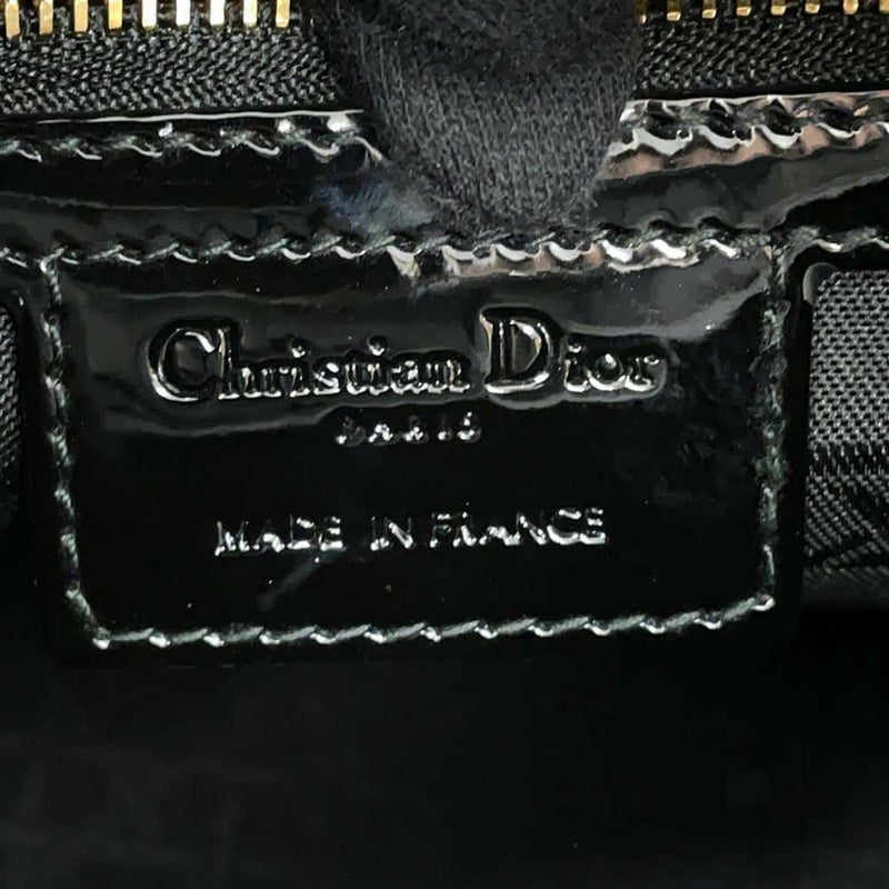 ディオール ハンドバッグ レディディオール カナージュ ミディアム パテント M0565OWCB 2way 黒