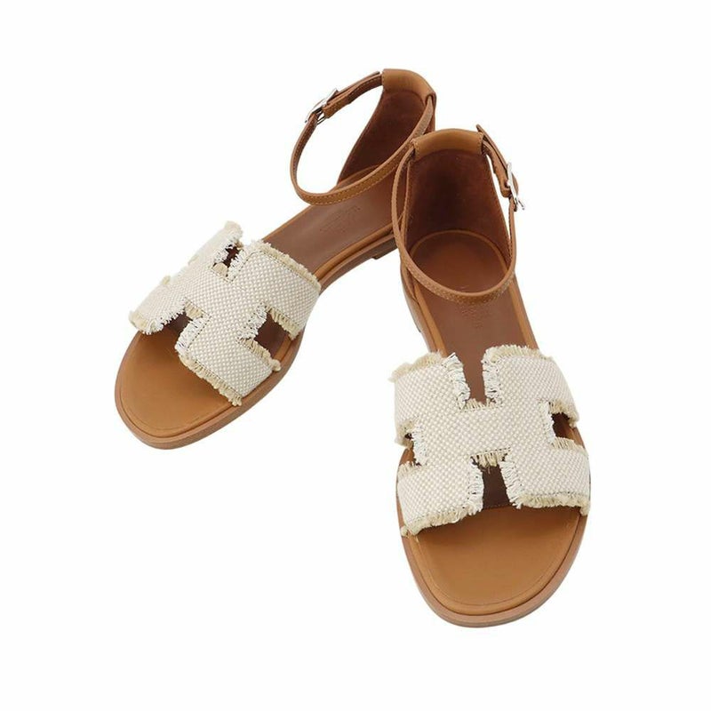 エルメス サンダル サントリーニ フランジ付き レディースサイズ37 HERMES 靴