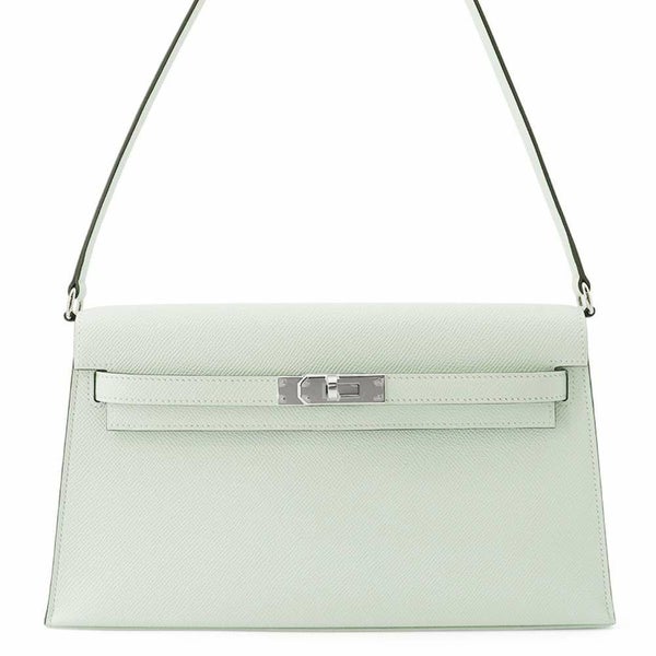 エルメス クラッチバッグ ケリーエラン ヴェールペパーミント/シルバー金具 エプソン W刻印 2wayショルダー