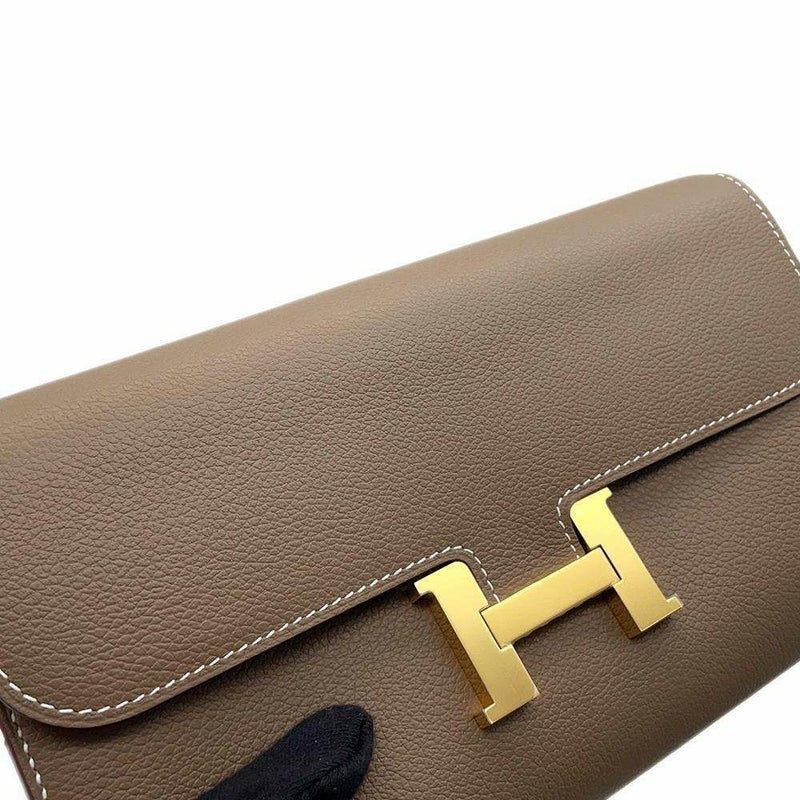 エルメス 長財布 コンスタンス トゥーゴー ロング エトゥープ/ゴールド金具 エバーカラー B刻印