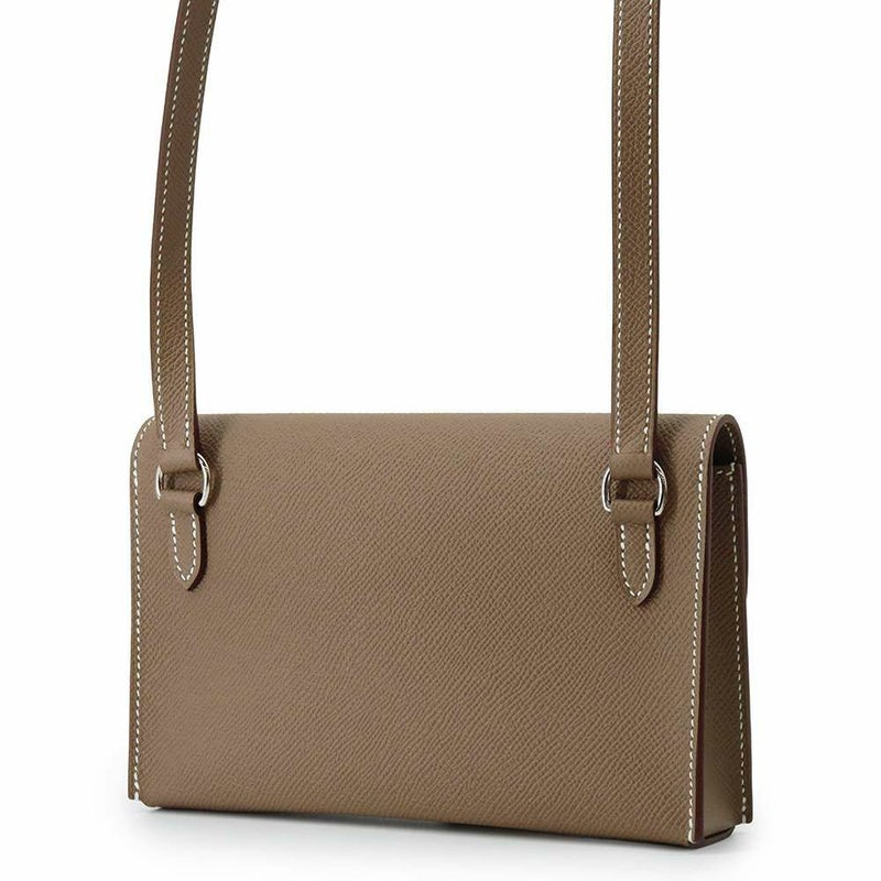 エルメス ショルダーウォレット ナップ トゥーゴー エトゥープ/シルバー金具 エプソン W刻印 財布