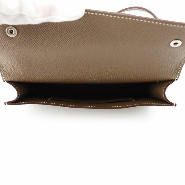 エルメス ショルダーウォレット ナップ トゥーゴー エトゥープ/シルバー金具 エプソン W刻印 財布