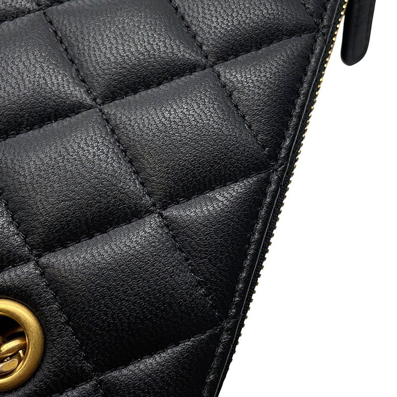 シャネル チェーンショルダーバッグ  バニティ マトラッセ ココマーク ラムスキン AP2550 CHANEL ヴァニティ 黒