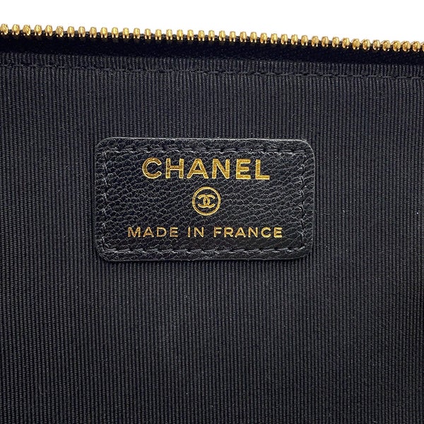シャネル チェーンショルダーバッグ  バニティ マトラッセ ココマーク ラムスキン AP2550 CHANEL ヴァニティ 黒