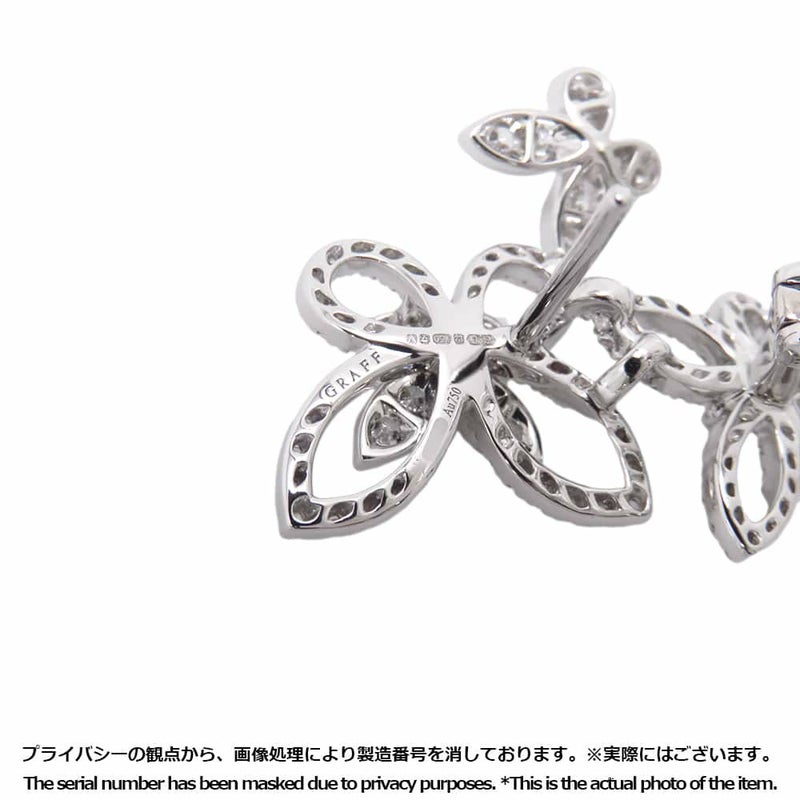 グラフ ピアス トリプル バタフライ シルエット ダイヤモンド イヤリング ダイヤ 計0.85ct K18WGホワイトゴールド RGE1610