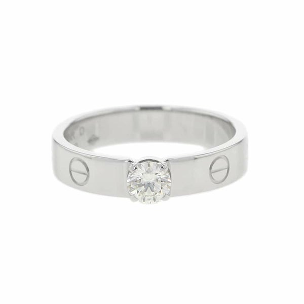 カルティエ リング ミニ ラブリング ソリテール solitaire ダイヤ0.03ct K18WG リングサイズ53 N4722900 Cartier 指輪 ジュエリー