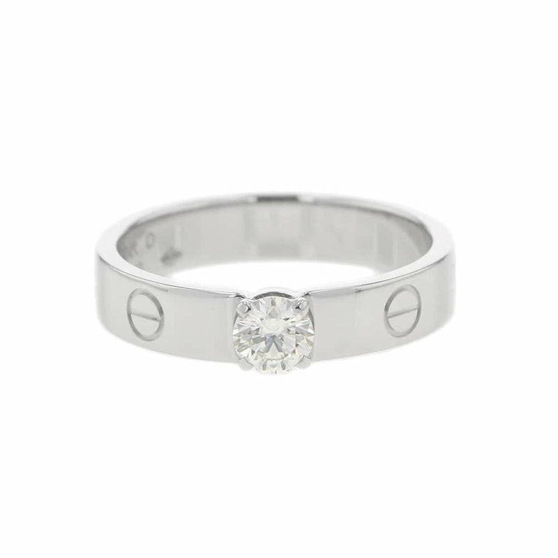 カルティエ リング ミニ ラブリング ソリテール solitaire ダイヤ0.03ct K18WG リングサイズ53 N4722900 Cartier 指輪 ジュエリー