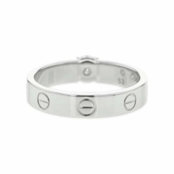 カルティエ リング ミニ ラブリング ソリテール solitaire ダイヤ0.03ct K18WG リングサイズ53 N4722900 Cartier 指輪 ジュエリー