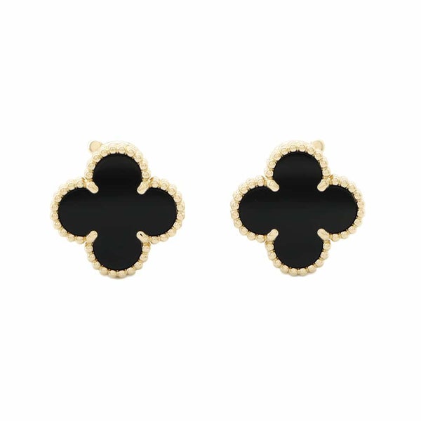 ヴァンクリーフ&アーペル ピアス ヴィンテージ アルハンブラ イヤリング オニキス K18YGイエローゴールド VCARA44200 ジュエリー