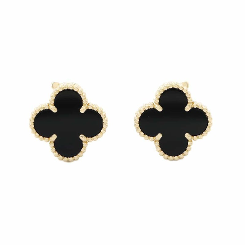 ヴァンクリーフ&アーペル ピアス ヴィンテージ アルハンブラ イヤリング オニキス K18YGイエローゴールド VCARA44200 ジュエリー