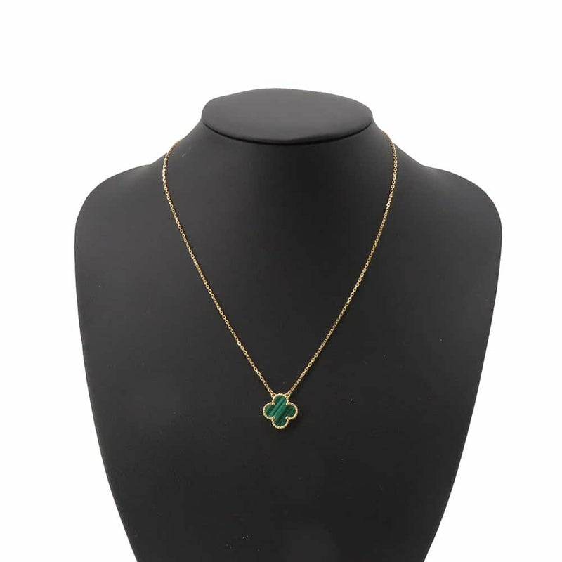 ヴァンクリーフ&アーペル ネックレス ヴィンテージ アルハンブラ ペンダント マラカイト K18YG VCAR09VA00