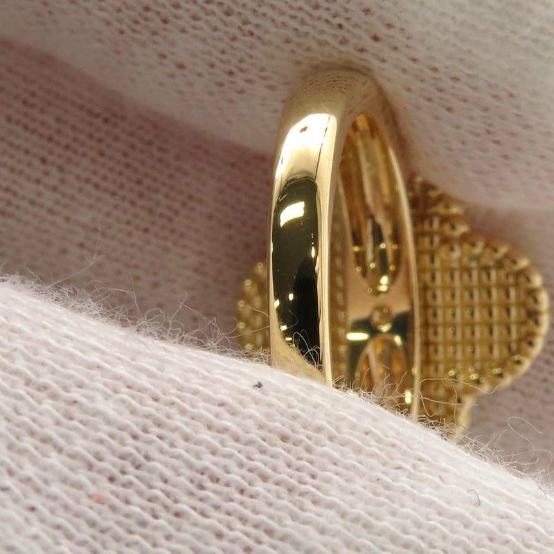 ヴァンクリーフ&アーペル リング ヴィンテージ アルハンブラ リング オニキス ダイヤ 1P 0.05ct リングサイズ51 VCARA41051