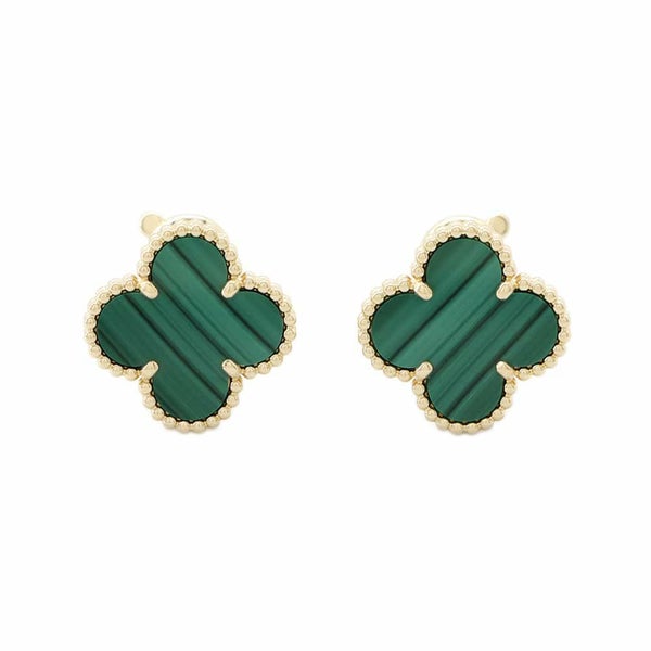 ヴァンクリーフ&アーペル ピアス ヴィンテージ アルハンブラ イヤリング マラカイト K18YGイエローゴールド VCARO3QL00 ジュエリー