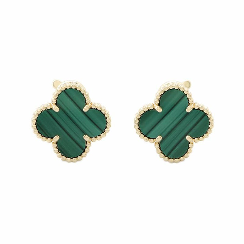 ヴァンクリーフ&アーペル ピアス ヴィンテージ アルハンブラ イヤリング マラカイト K18YGイエローゴールド VCARO3QL00 ジュエリー