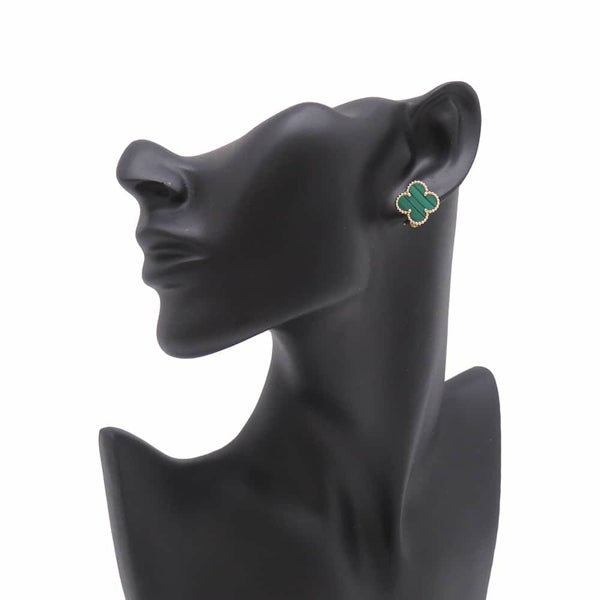 ヴァンクリーフ&アーペル ピアス ヴィンテージ アルハンブラ イヤリング マラカイト K18YGイエローゴールド VCARO3QL00 ジュエリー