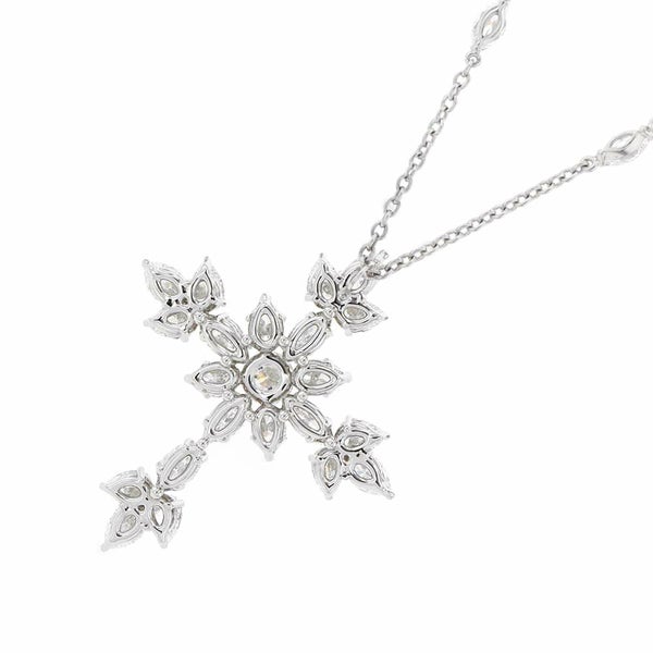 ハリーウィンストン ネックレス マーキース・クロス・ペンダント ダイヤモンド 計約3.61ct Pt950プラチナ PEDPRESMMQ ジュエリー