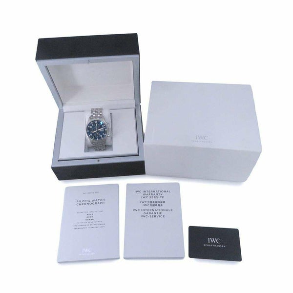IWC パイロット・ウォッチ・クロノグラフ プティ・プランス IW377717 腕時計 ブルー文字盤