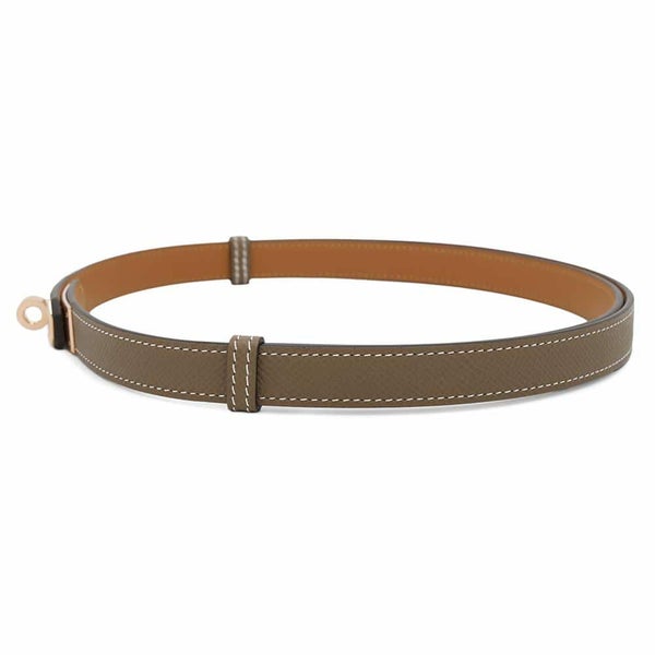 エルメス ケリーベルト エトゥープ/ピンクゴールド金具 エプソン W刻印 HERMES べルト