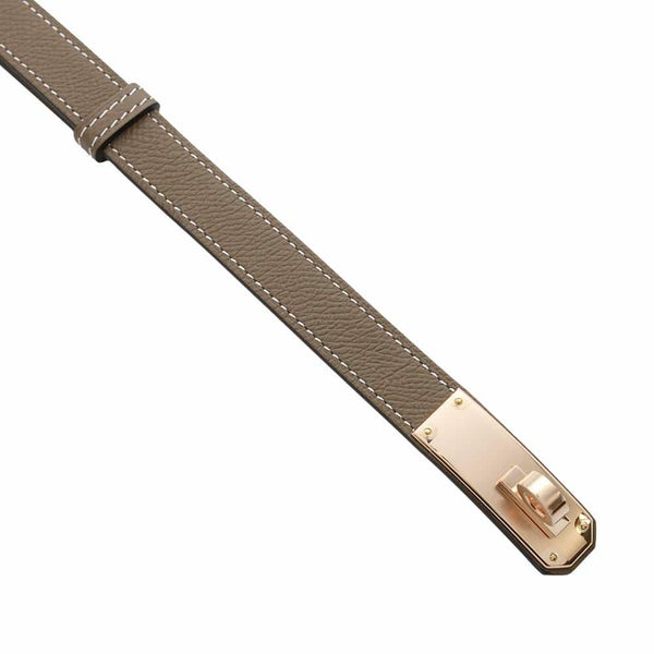 エルメス ケリーベルト エトゥープ/ピンクゴールド金具 エプソン W刻印 HERMES べルト