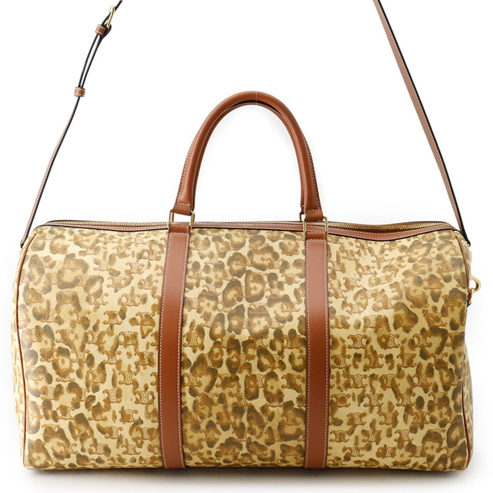 セリーヌ ボストンバッグ レオパード トリオンフ PVC/レザー CELINE