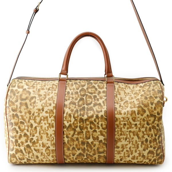 セリーヌ ボストンバッグ レオパード トリオンフ PVC/レザー CELINE 
