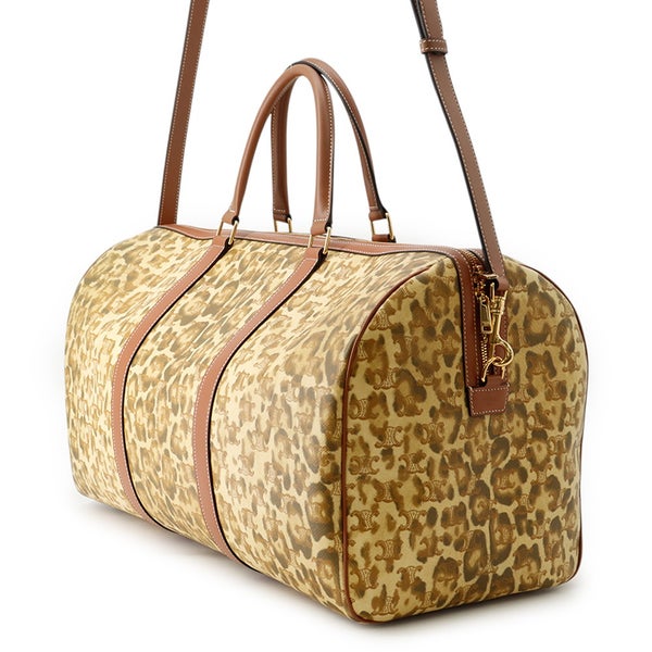 セリーヌ ボストンバッグ レオパード トリオンフ PVC/レザー CELINE 2wayショルダー